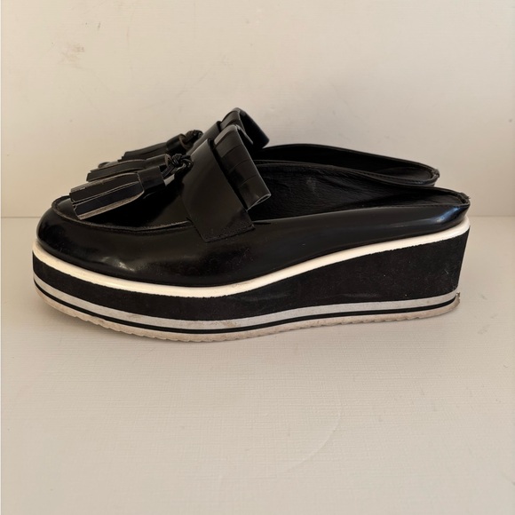 Jeffrey Campbell Belamy platform slip on tassel loafer mules women size 9 - Picture 6 of 12